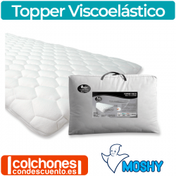 Topper/sobrecolchón Viscoelástico Memory Foam Aloe Vera 90 X 190 X 3 Cm  Blanco Vipalia con Ofertas en Carrefour