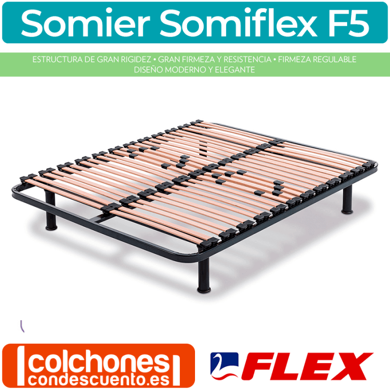 Somier Flex Somiflex F5 105x190, Colchones - Fundas, Los mejores
