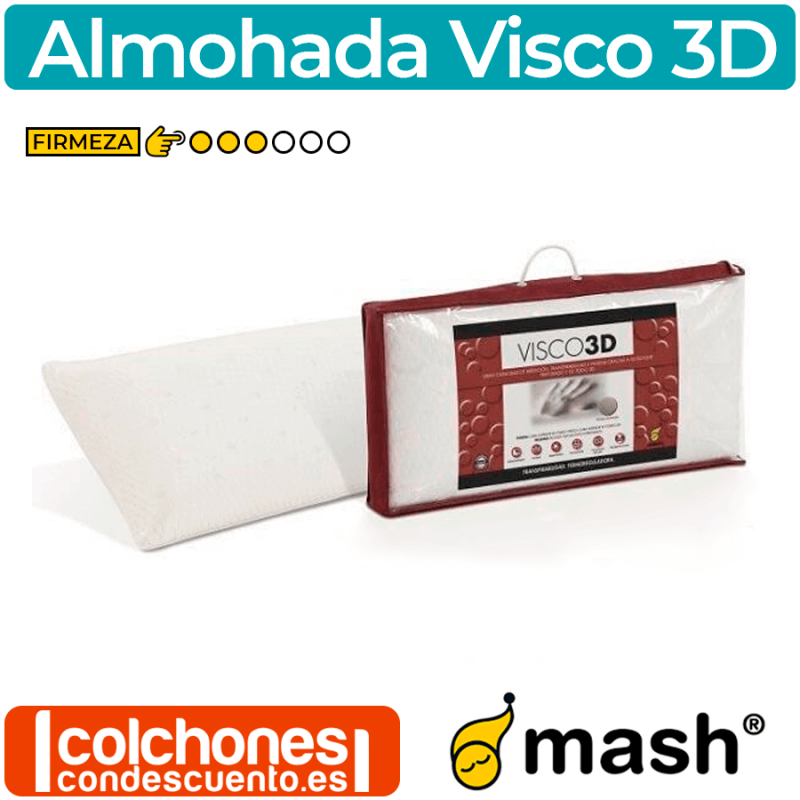 Almohada Visco Soft de Pikolín, ergonómica e hipoalergénica