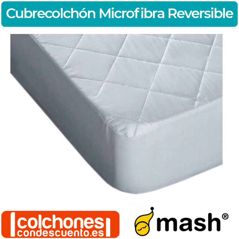 Cubre colchón reversible ALISA antialérgico de Microfibra 150x190
