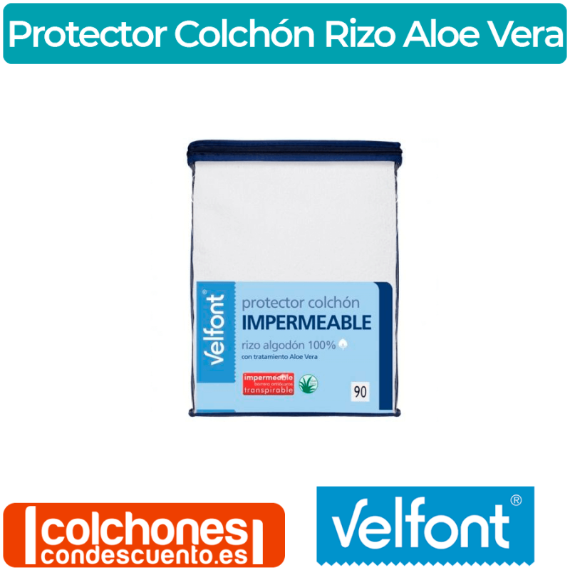 Protector Colchón Rizo Aloe Vera Velfont® - .