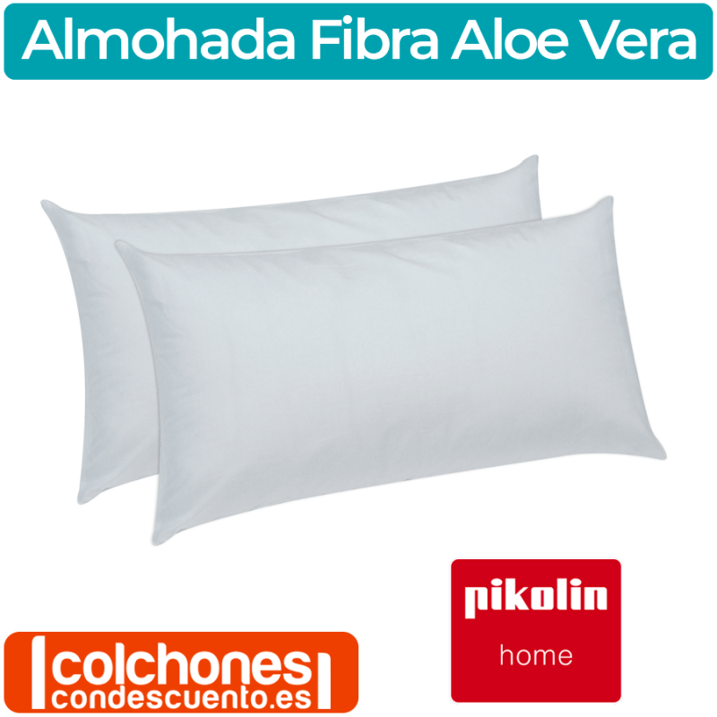 Tradineur - Almohada viscoelástica de Aloe Vera Antiácaros - Fabricada en  Fibra hueca Poliéster - Forma rectangular - 150 cm