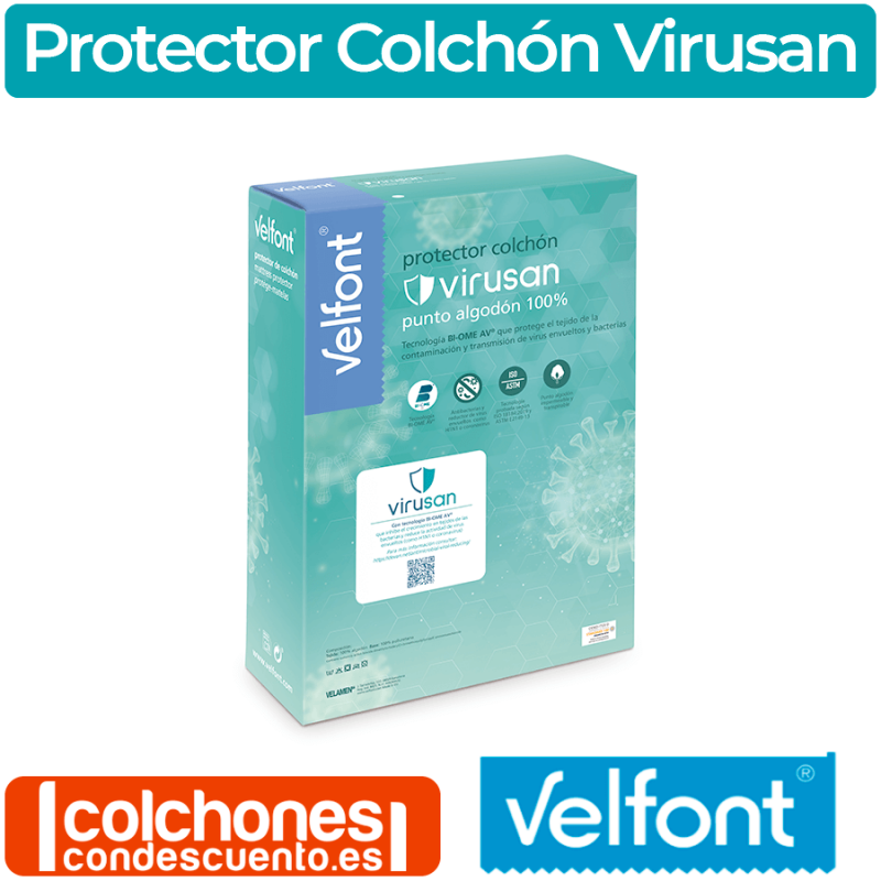 Protector de colchón Velfont antibacterias