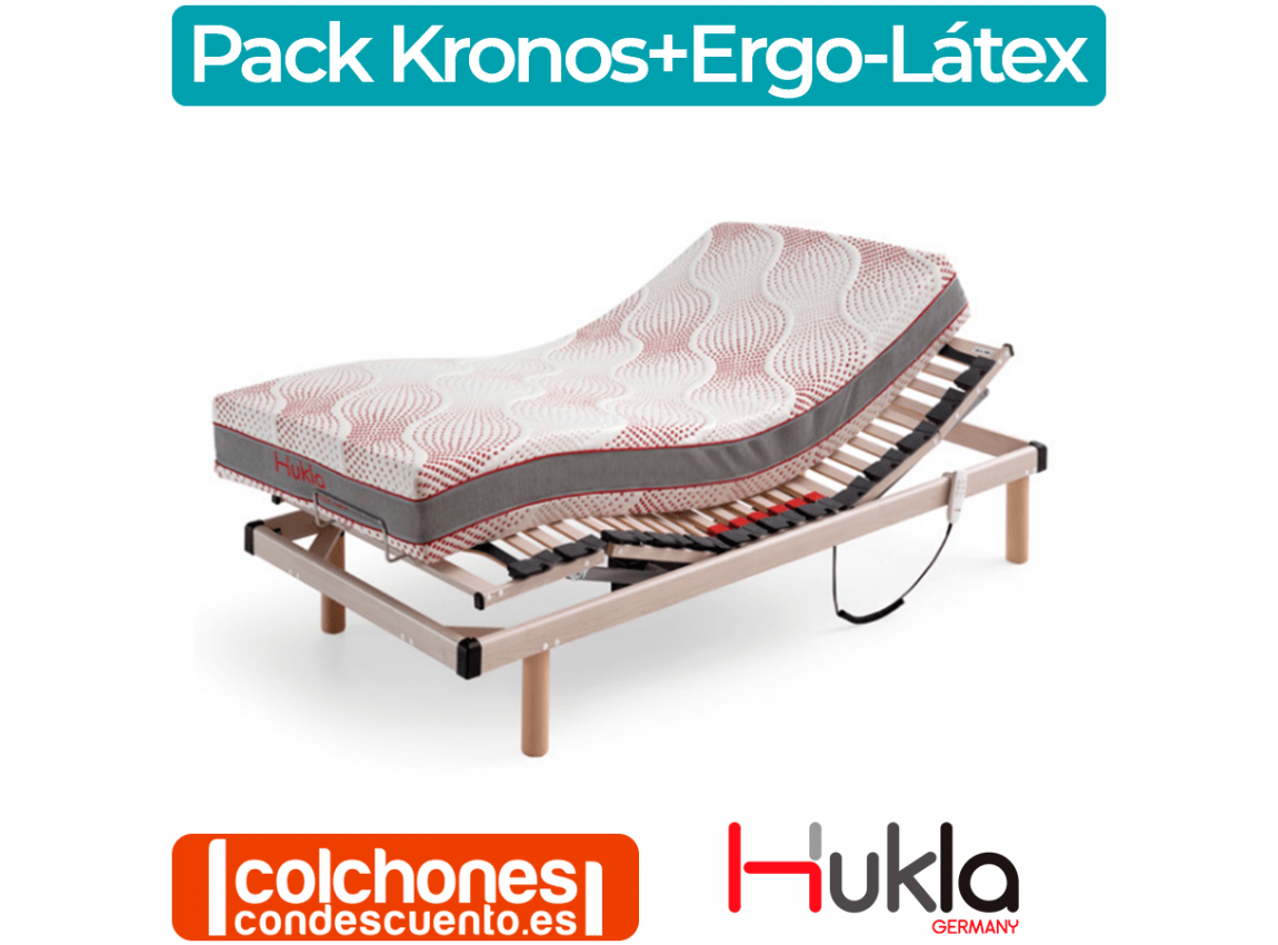 Pack Colchón Ergo-Látex + Cama Articulada Kronos-M de Hukla