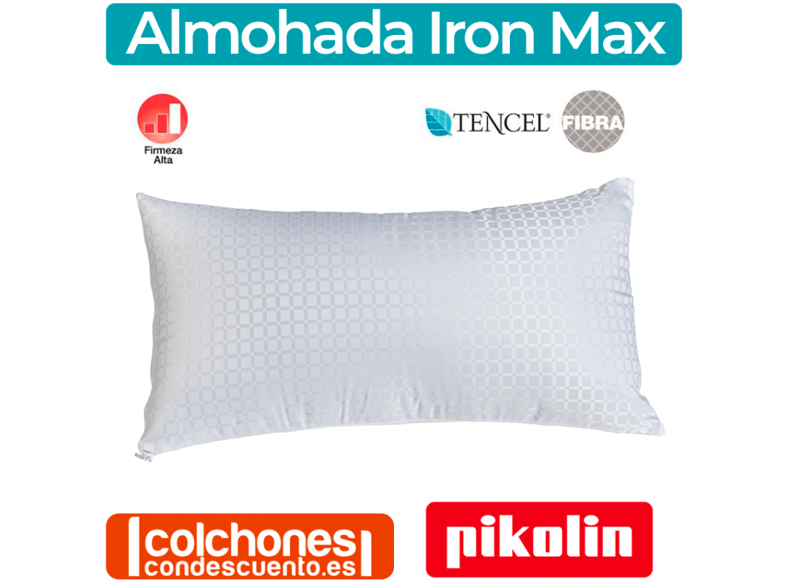 PIKOLIN - Almohada Iron MAX (Fibra  Firmeza Alta) 90 cm : : Hogar  y cocina