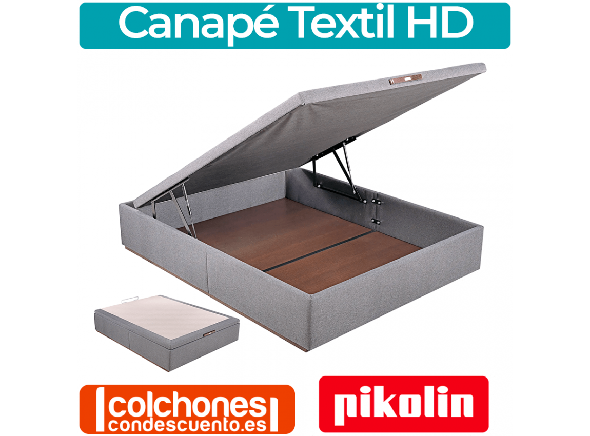 Canapé abatible PIKOLIN madera, alta capacidad y resistencia, blanco, 90x200