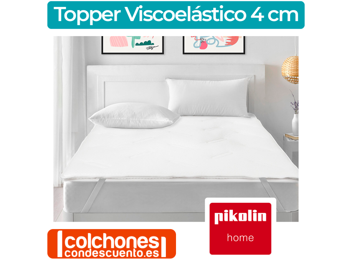 Topper Viscoelástico Hipoalergénico 4 cm Pikolin Home TC22