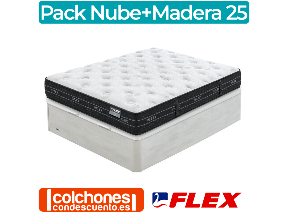 Pack de Colchón Flex Nube + Tapiflex - Colchón Exprés